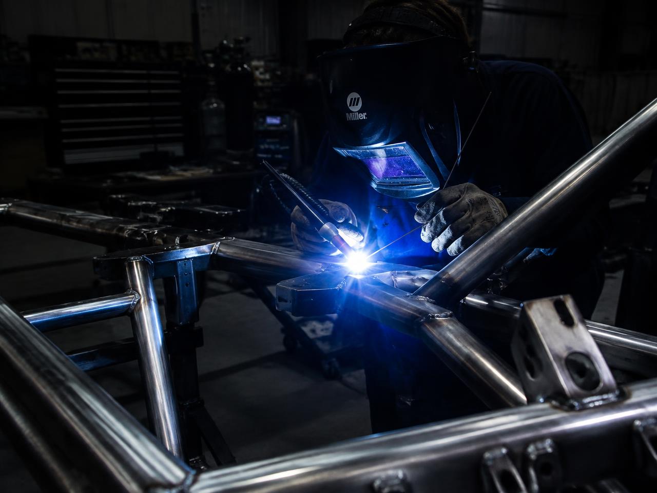 TIG welding a UTV skid frame